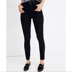 Madewell 9" Mid-Rise Skinny Jeans Flocked Leopard